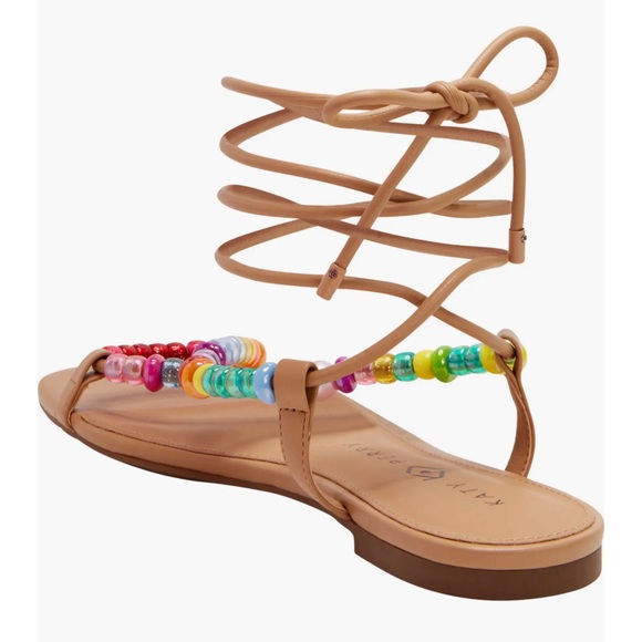 Katy Perry -The Halie Bead Ankle Wrap Sandal -In Biscotti Bright Multi U… - Picture 3 of 10